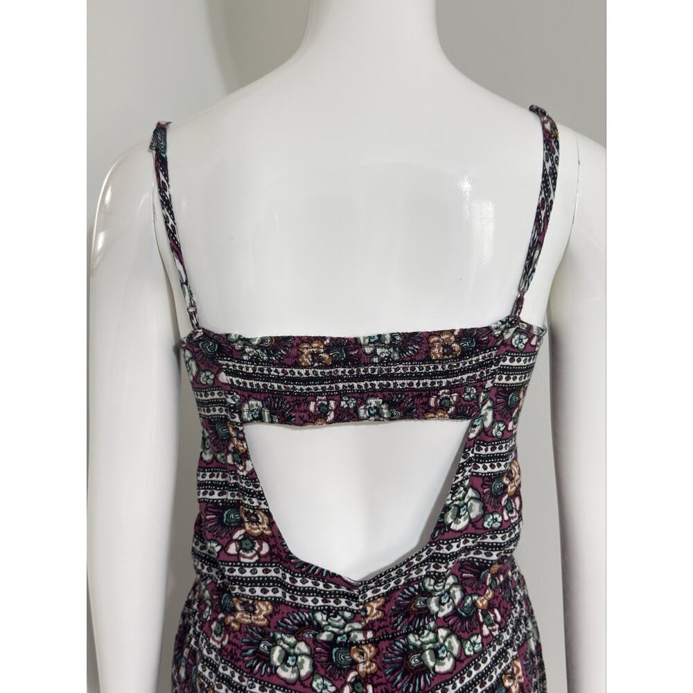 American Eagle Women’s Boho Floral Viscose Romper Hippie Festival Summer Size L - Picture 8 of 16